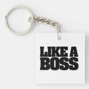Llavero COMO UN JEFE, anillo de llaves de bigote