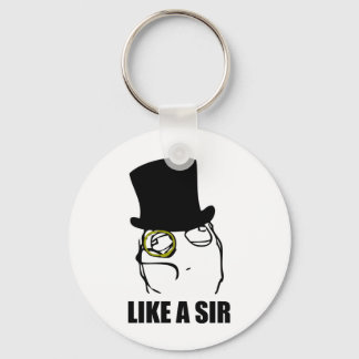 Llavero Como un meme de Sir Monocle Rage Face