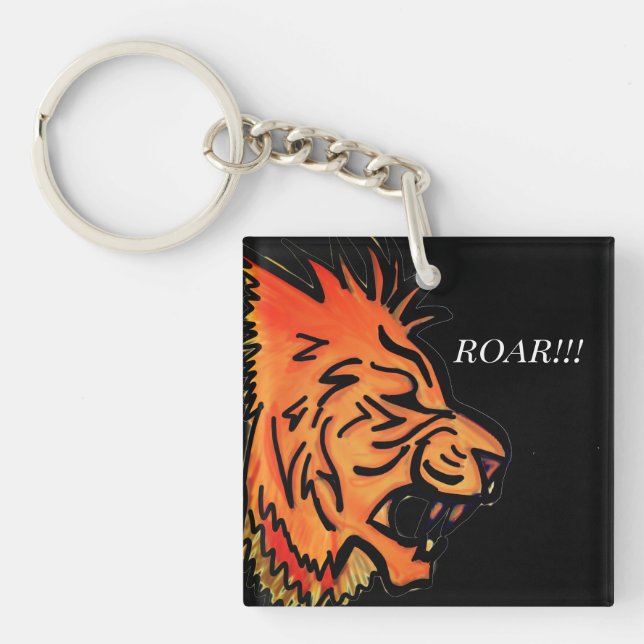 Llavero como una caja de regalo trivet de león collar plat (Frente)