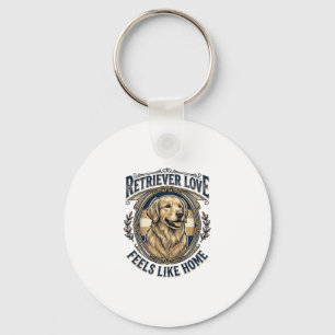 Llavero Comodidad en casa para Golden Retriever Grabado Vi