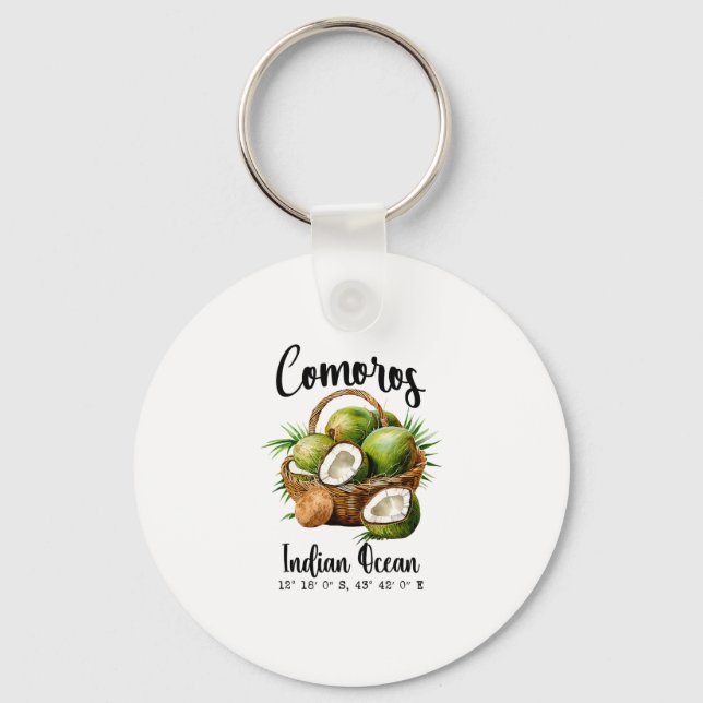 Llavero Comoras Coco Indico Isla Tropical Gps V (Anverso)