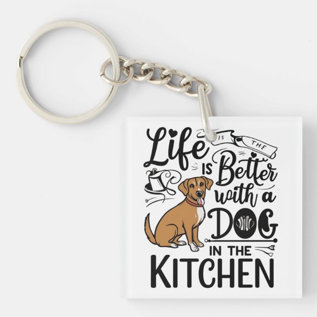 Llavero Compañero de cocina de perro (Frente)