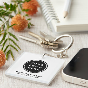 Llavero Compañía comercial promocional con logotipos de em