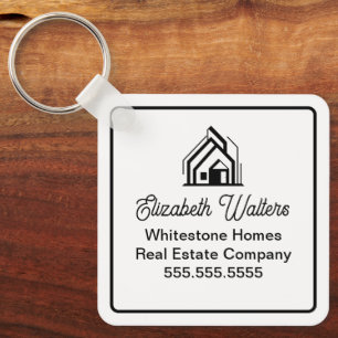 Llavero Compañía de bienes raíces moderna Realtor personal