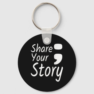 Llavero Comparte tu historia Semicolón sobre prevención de