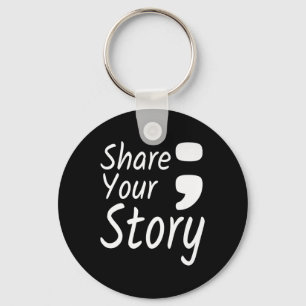 Llavero Comparte tu historia Semicolón sobre prevención de
