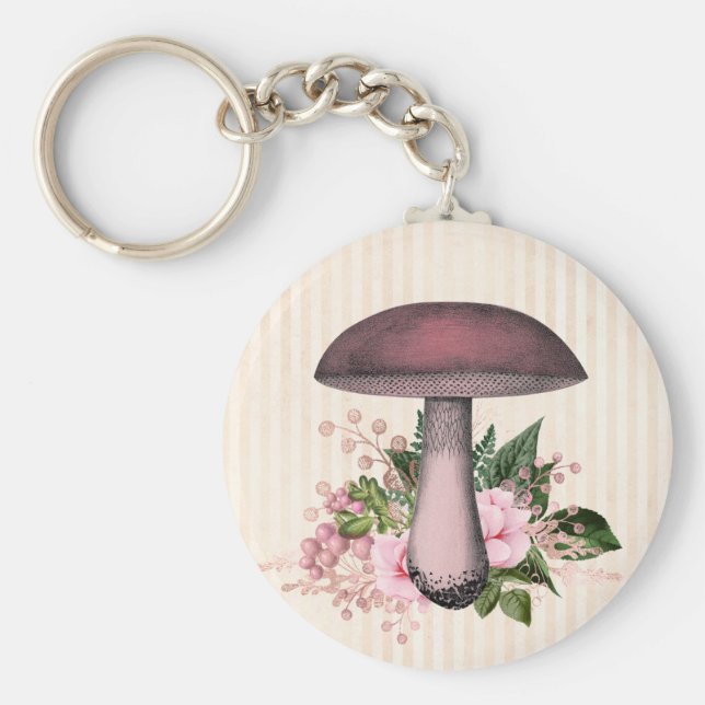 Llavero Composición de hongos y florales venecianos (Frente)