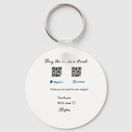 Llavero Compra a la novia una donación de bebidas QR Venmo