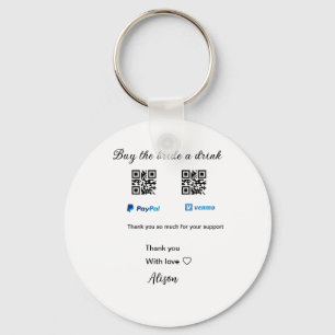 Llavero Compra a la novia una donación de bebidas QR Venmo
