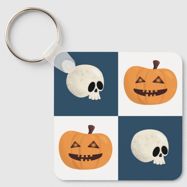 Llavero Comprobaciones de calaveras y calabazas (Anverso)