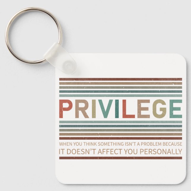 Llavero Comprobar tu privilegio (Anverso)