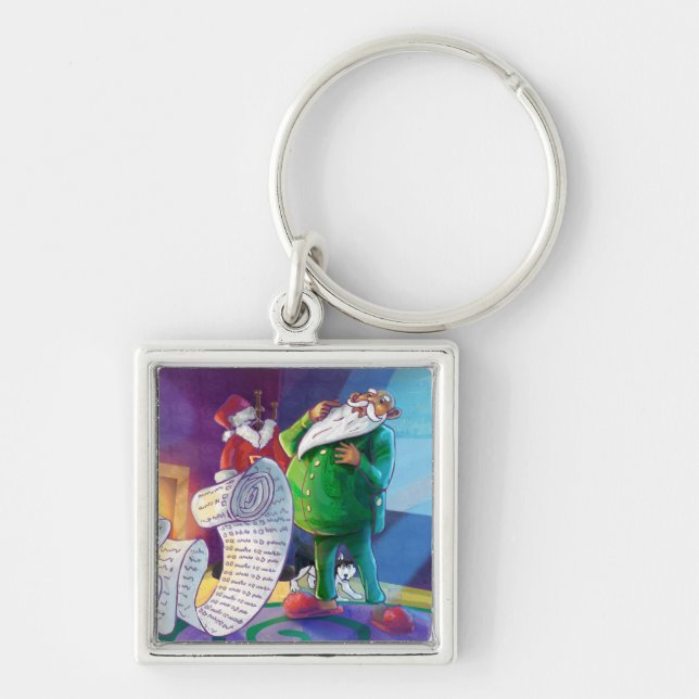 Llavero Compruébelo dos veces Santa (Frente)