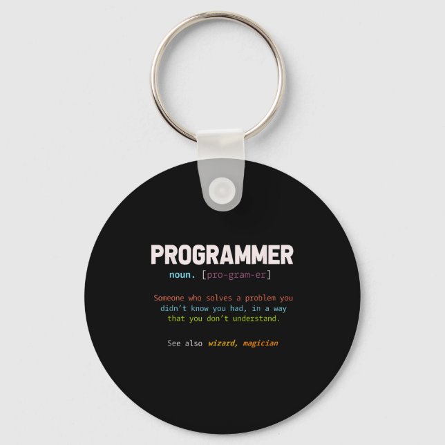 Llavero Computer Geek Nerd Gift Funny Programmer  (Anverso)