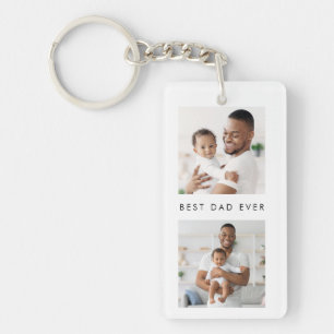 Llavero con 2 Fotos del Mejor Papá del Mundo