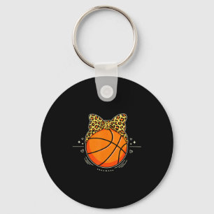 Llavero Con adorable baloncesto leopardo guepardo lazo fem
