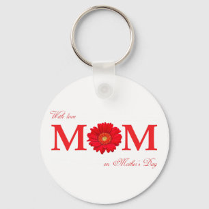 Llavero Con amor mamá en el día de la madre Gerbera Daisy