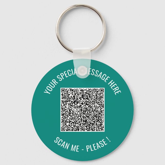 Llavero con código QR y texto personalizado Elija  (Anverso)