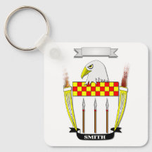 LLAVERO CON CRESTA Y ESCUDO DE LA FAMILIA SMITH