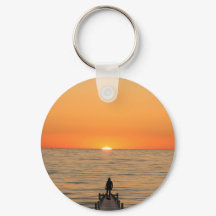 Llavero con diseño de Bismillah y puesta de sol