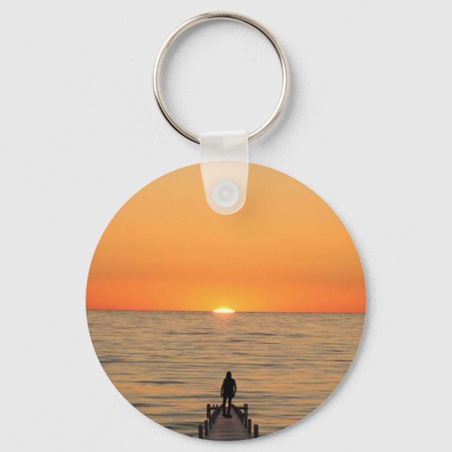 Llavero con diseño de Bismillah y puesta de sol (Anverso)