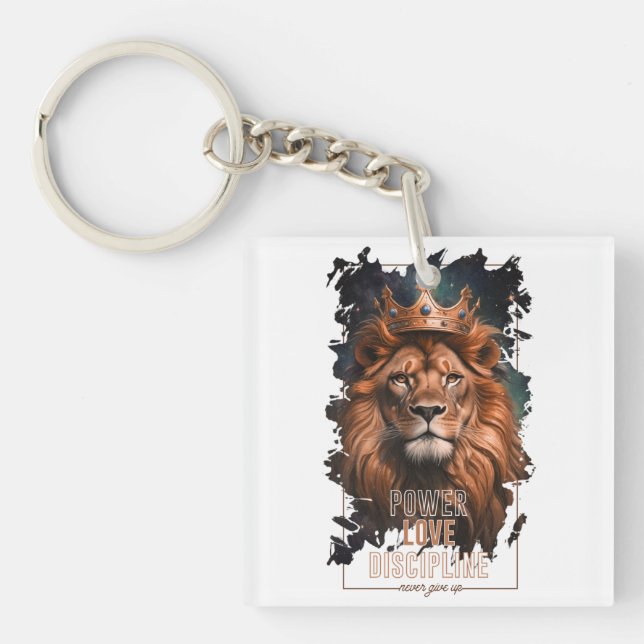 Llavero con Diseño de León (Frente)