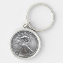 Llavero con diseño de moneda de águila estadounide