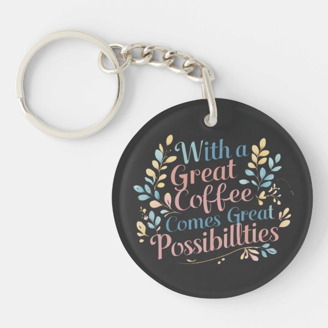Llavero Con el gran café viene una gran oferta (Frente)