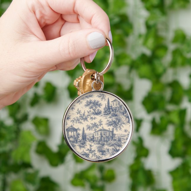 llavero con estampado de lavanda vintage (Mano)