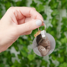 Llavero con foto de bebé personalizada y nombre