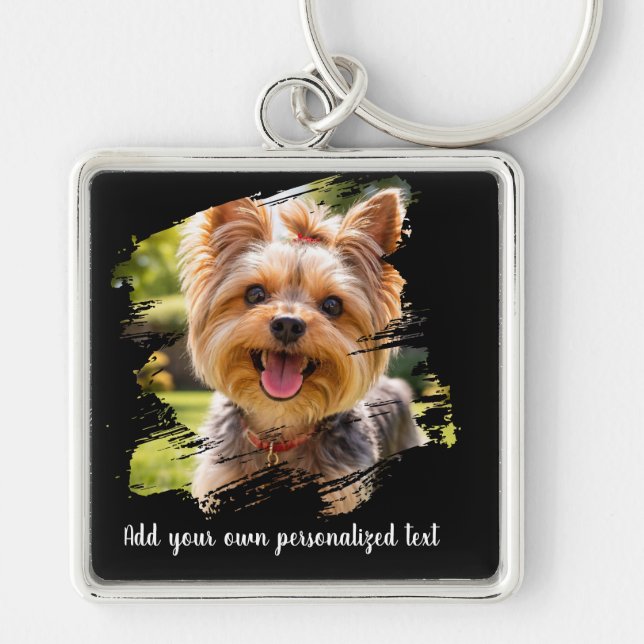 Llavero con foto de mascota personalizada (Frente)