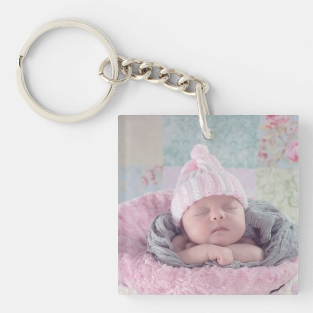 Llavero con Foto Familiar Personalizada de Bebé (Frente)