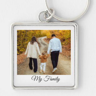 Llavero con Foto Personalizada de Mi Familia con L