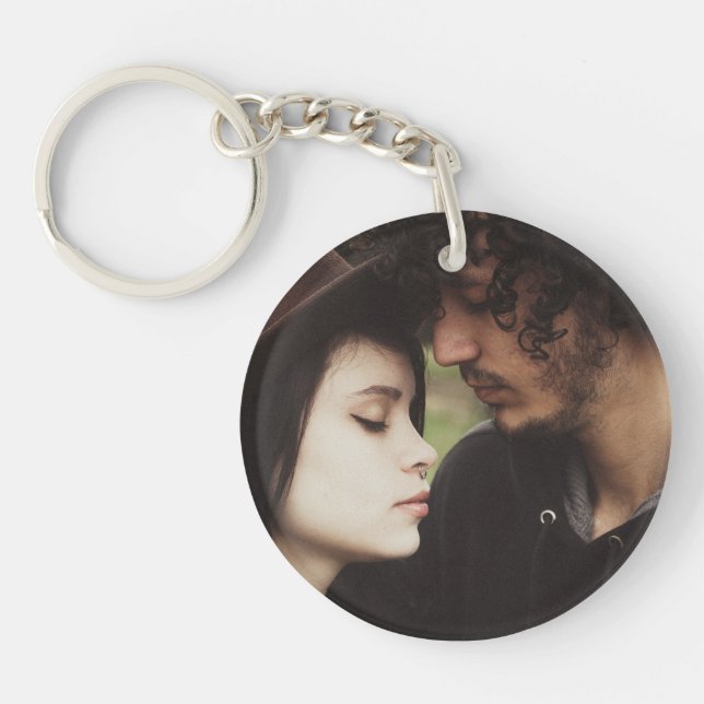 Llavero con Foto Personalizada de Pareja (Frente)