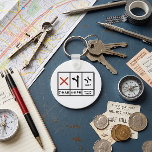 Llavero con información sobre los horarios de apar