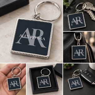 Llavero con iniciales personalizadas y monograma d