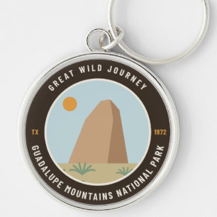 Llavero con insignia del Parque Nacional Montañas 