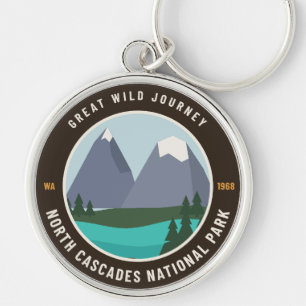 Llavero con insignia del Parque Nacional North Cas