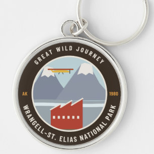 Llavero con insignia del Parque Nacional Wrangell–