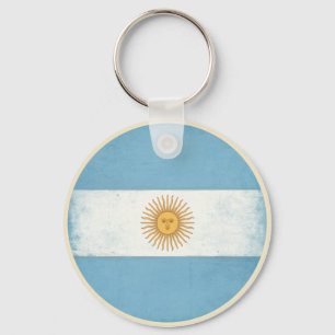 Llavero con la bandera apenada de la Argentina