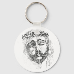 Llavero con la cabeza de Cristo