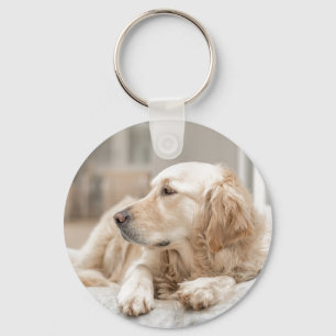Llavero con la imagen del golden retriever