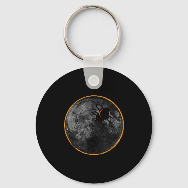 Llavero Con La Luna Solar De La Telaraña Arácnida (Anverso)