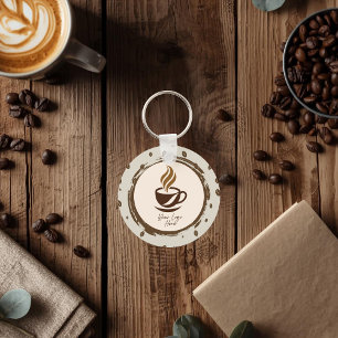 Llavero con logotipo personalizado y código QR 