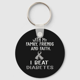 Llavero Con Mi Familia Y Fe Derroto La Diabetes