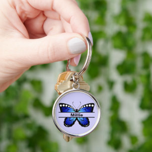 Llavero con nombre de mariposa personalizado regal