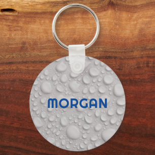 Llavero con nombre o monograma en gotas de agua