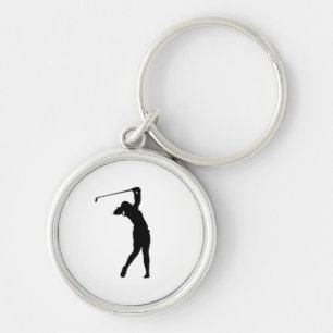 Llavero con silueta de golf regalo minimalista par