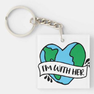 Llavero Con su icono ecológico Happy Earth Clipart Ecof