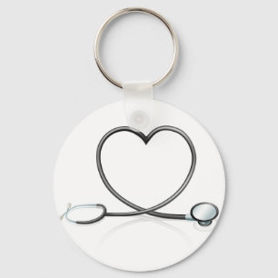 Llavero Concepto de corazón de Stethoscope