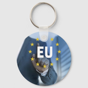 Llavero Concepto de pantalla táctil de la Unión Europea